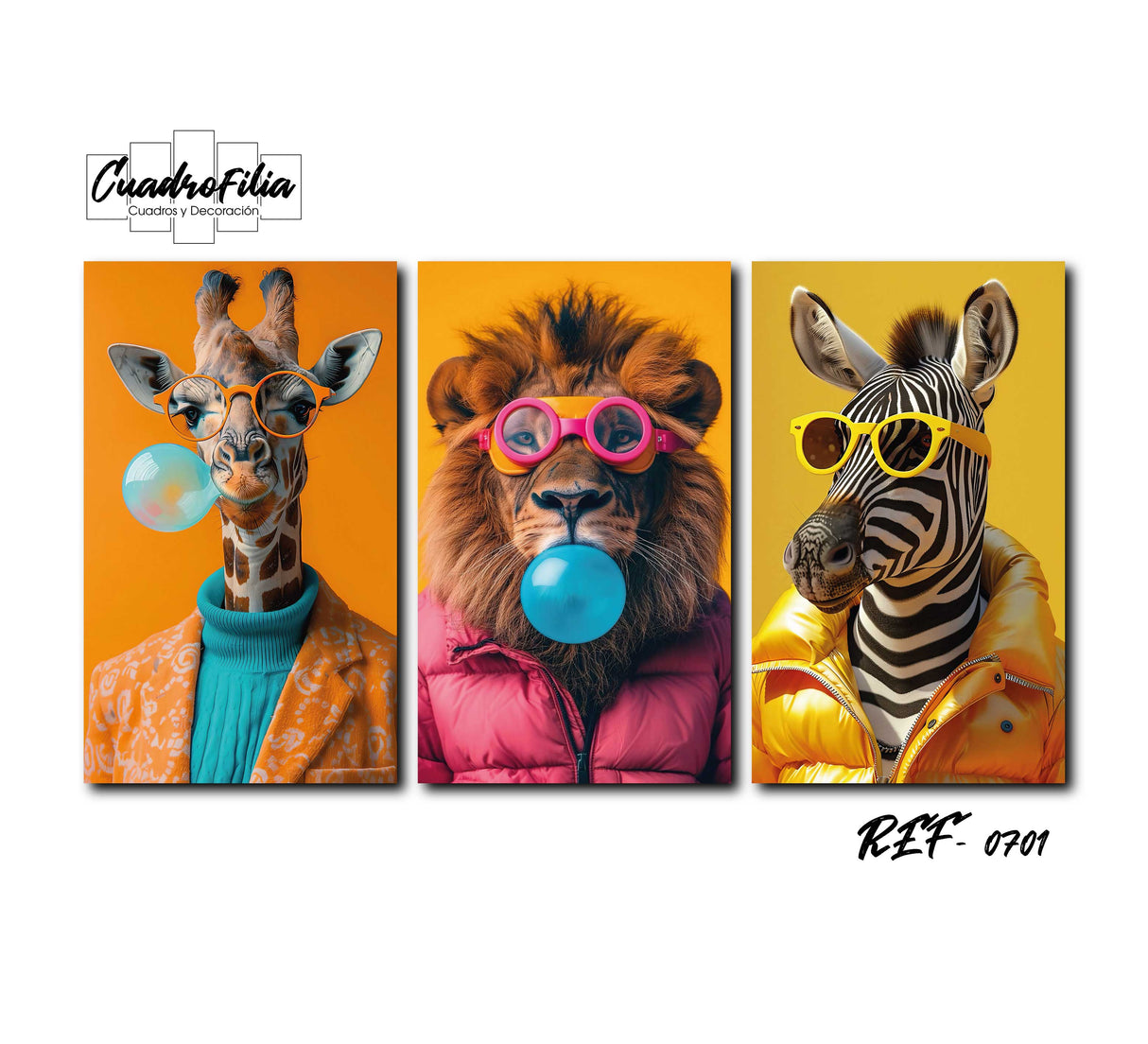 REF 701 Jirafa, León y Cebra