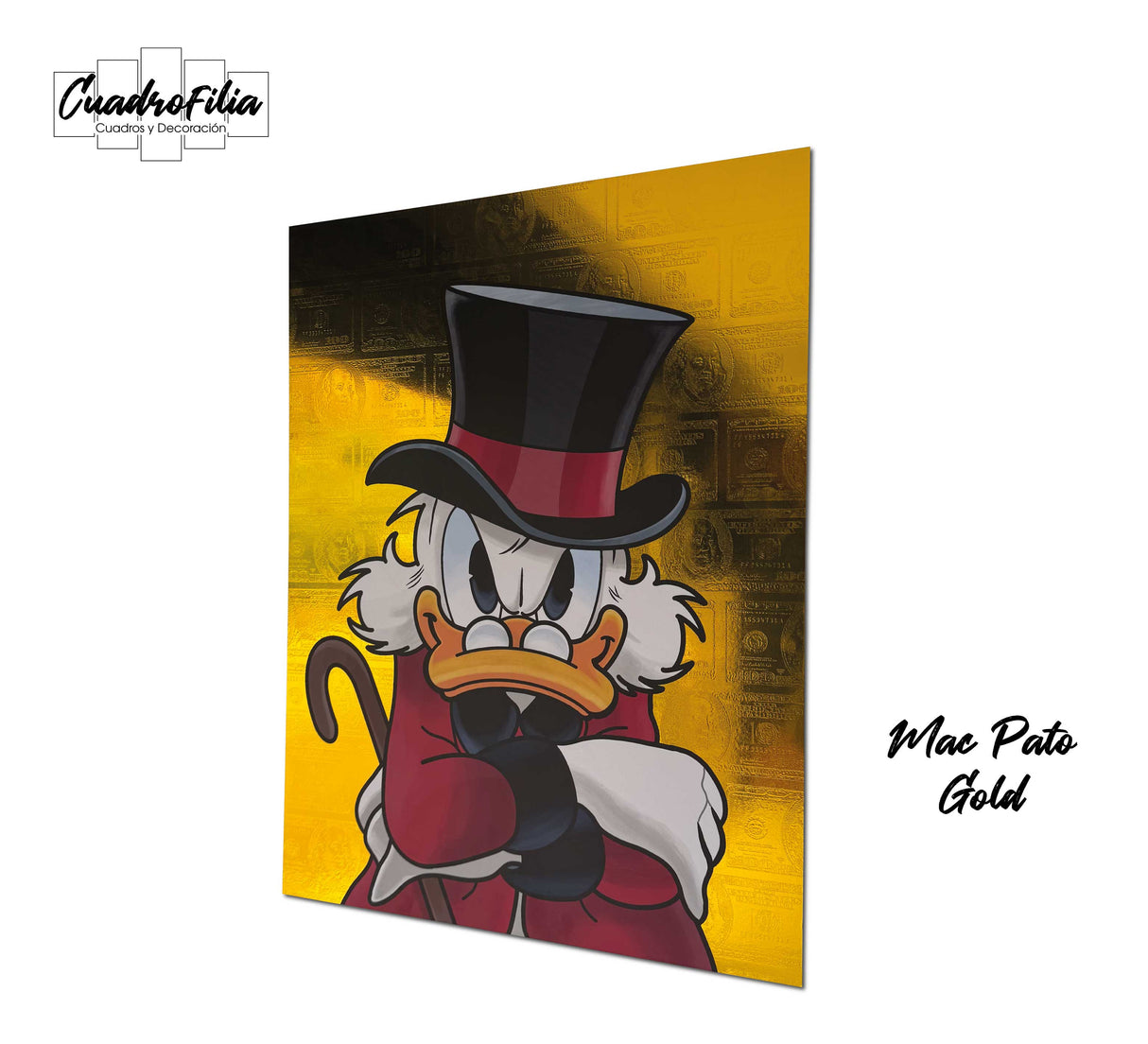 Mc Pato Gold / Grabado con Textura / Dorado Metalizado