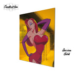 Jessica Rabbit Gold / Grabado con Textura / Dorado Metalizado (Copia)