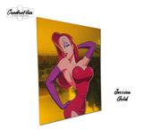 Jessica Rabbit Gold / Grabado con Textura / Dorado Metalizado (Copia)